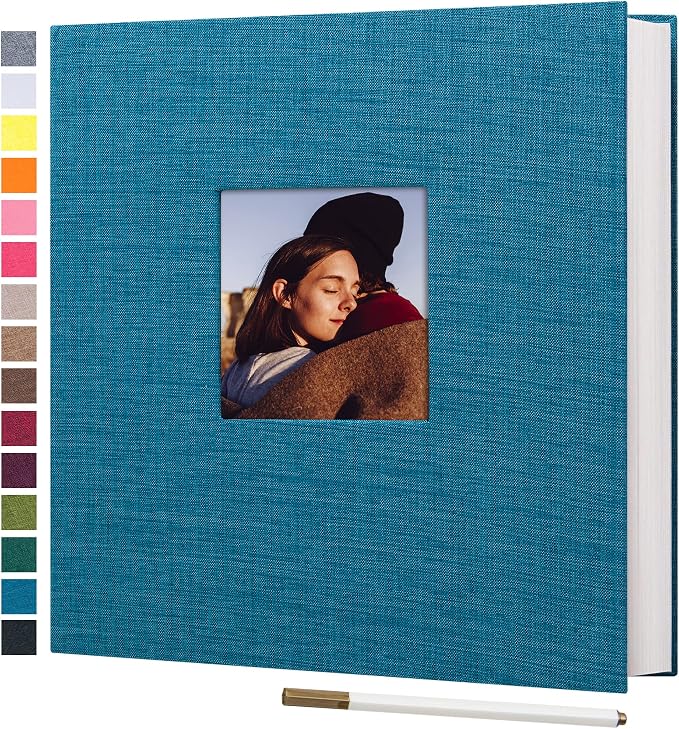 potricher Large Photo Album Self Adhesive 4x6 5x7 8x10 Pictures Linen Cover 40 by potricher
