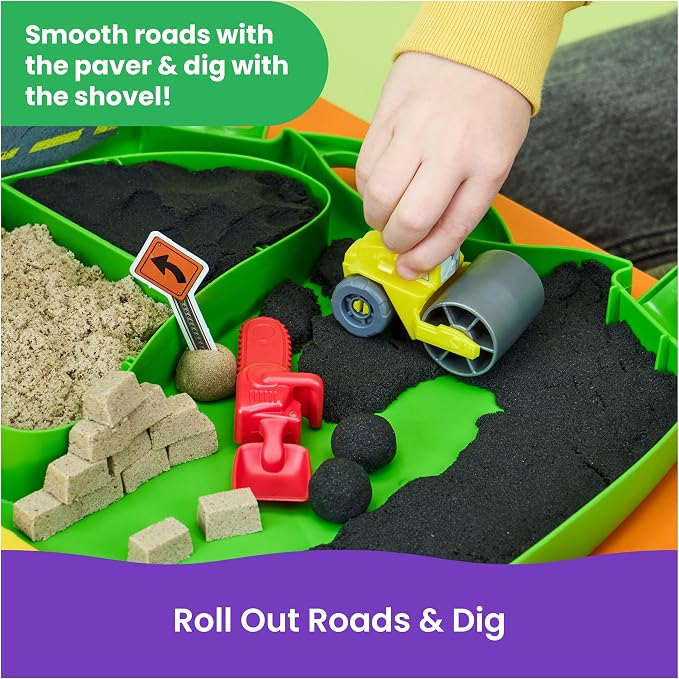 Kinetic Sand Construction Zone, Moldable Play Sand Sensory Toys, Ages 3+ - Image 4