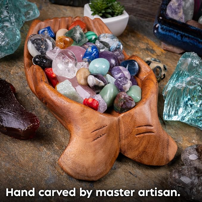Carved Hands Offering Bowl - Image 4