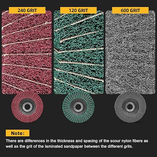 10Pcs 120 & 240 Grit Scour Flap Disc 4 1/2 Inch Coarse Polishing Grinding Wheel for Metal Stainless Steel Angle Grinder Scouring Pads Scuff Sanding Discs Paint Rust Remover