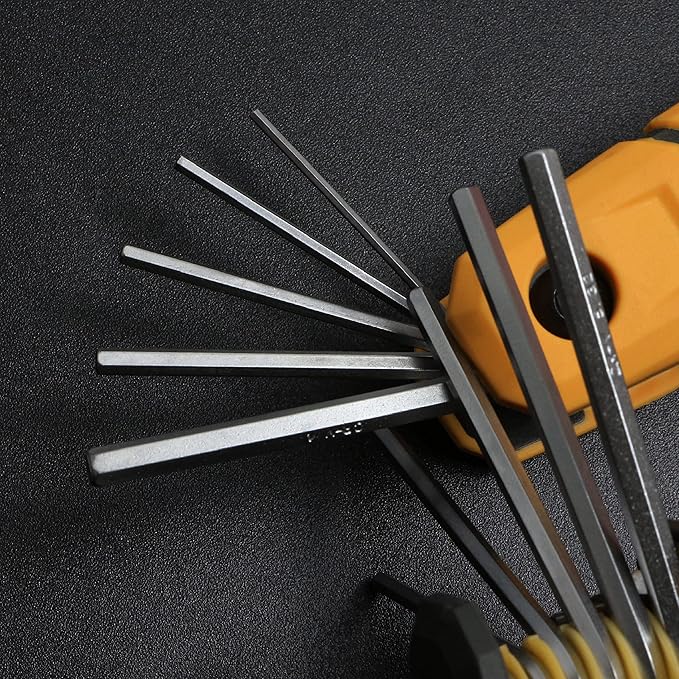 MULWARK 17pcs Folding Allen Wrench Set | Metric & Standard SAE - Key Tool 2 Pack Portable Hex for Basic Home Repair and General Applications