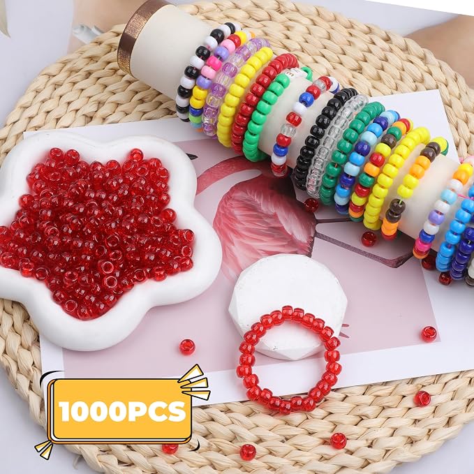 Plastic Pony Beads, for Bracelet, Hair Braiding, Friendship Bracelets, Jewelry - Image 3
