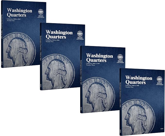 Whitman US Washington Quarter Coin Folder Four Volume Set 1932 – 1998 #9018 by Unknown