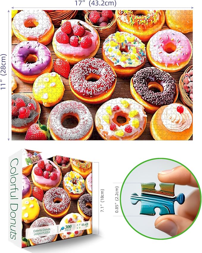 MINIWAN Delightful Donuts 300 Piece Jigsaw Puzzle - Image 2