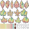 WinnerWhy 36 Sets Maple Diamond Painting Ornaments DIY Gem Window Art Sun by WinnerWhy