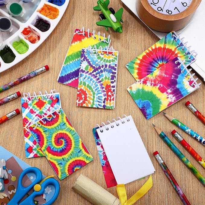 Honoson 48 Pcs Mini Tie Dye Notepads - Image 4