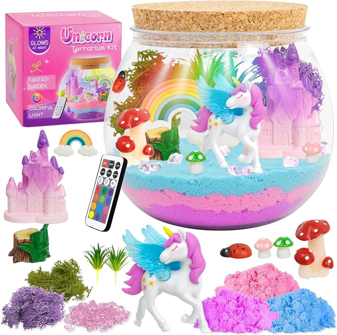 Light-Up Unicorn Terrarium Gifts, DIY Night Light Kit by Unknown
