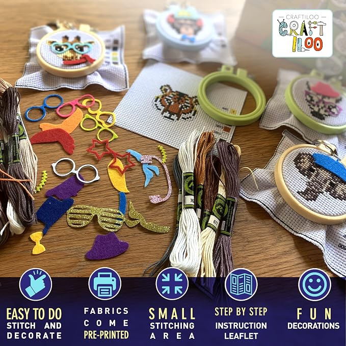 Safari Animals Cross Stitch Kits - Image 2