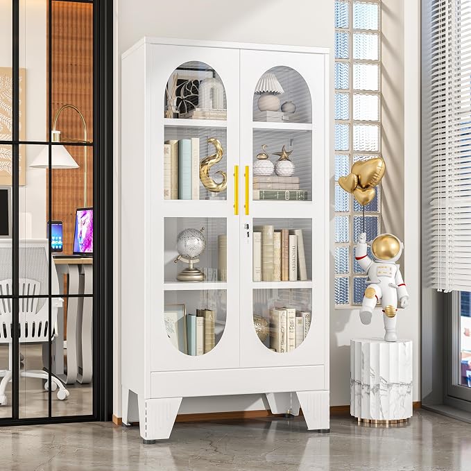 47"H Metal Display Cabinet - Image 9