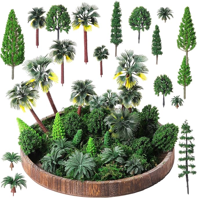 Tigeen 28 Pcs Model Trees Mixed Model by Tigeen