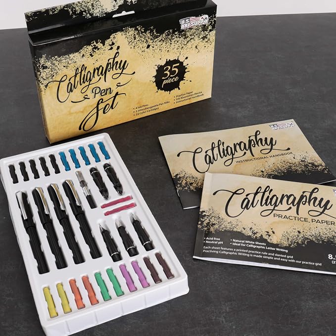U.S. Art Supply 35-Piece Calligraphy Pen Set - Image 7