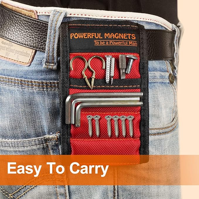Stocking Stuffers for Men Women Gifts Magnetic Wristband: 2 Pack Men Gifts Tool Belt Magnet Wrist for Holding Screws Nails Christmas Gadget for Dad Adults Him Husband Who Have Everything Wants Nothing
