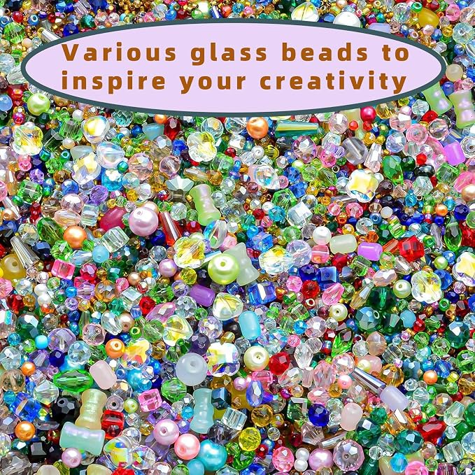 Half Pound Assorted Glass Beads - Image 6