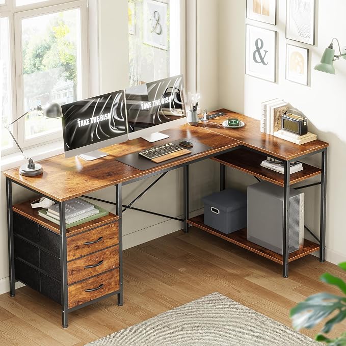 Huuger L Shaped Office Desk - Image 2