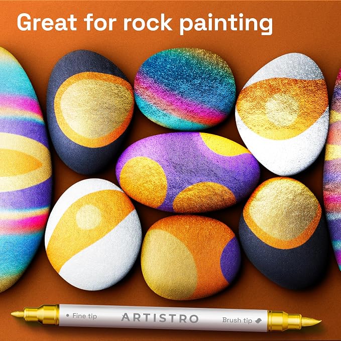 ARTISTRO 24 Gold Acrylic Paint Markers - Image 7