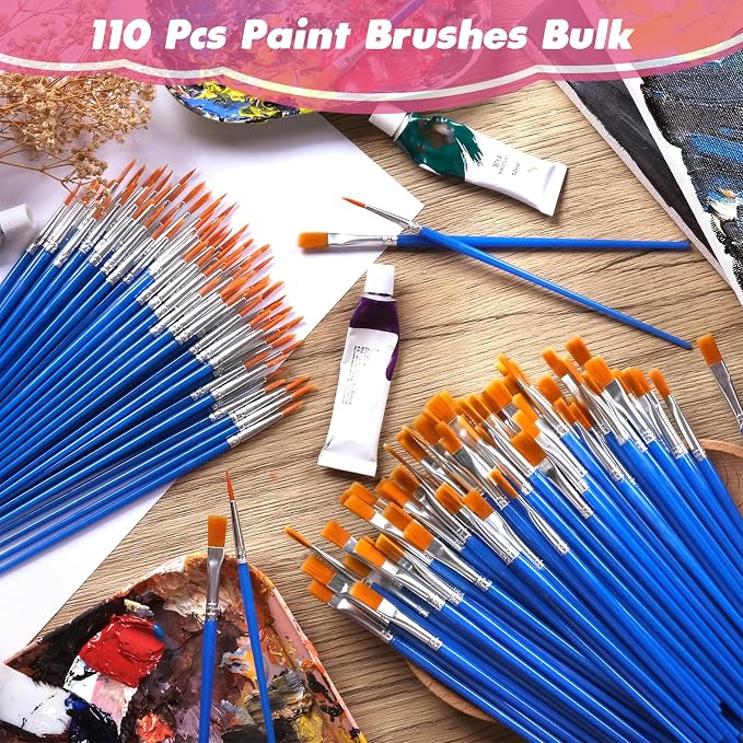 110Pcs Paint Brushes Bulk Small - Image 5