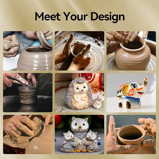 ISSEVE Pottery Clay Sculpting Tools 43Pcs Double Sided Ceramic Clay Carving - Image 9