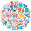 100Pcs Octopus Stickers and Decals Waterproof by BulbaCraft