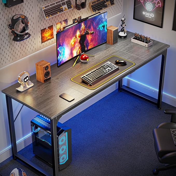 Huuger Computer Gaming Desk, 63 Inch Office Desk - Image 4
