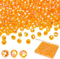 BONNY BOXX 500pcs 8mm Acrylic Faceted Round Crystal Beads Transparent Orange AB by BONNY+BOXX
