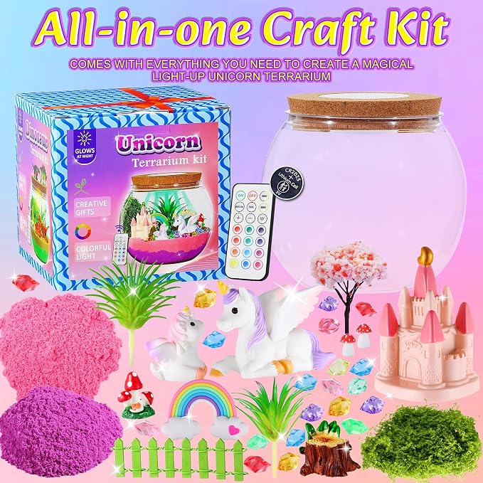 Gifmore Unicorn Light Up Terrarium Kit - Image 2
