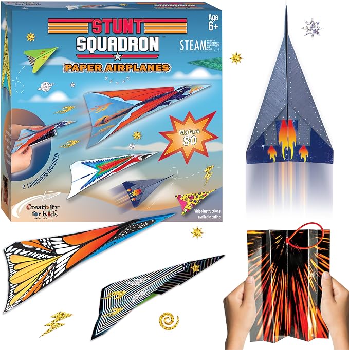 Creativity for Kids Stunt Squadron Fold & Launch Paper Airplanes: Create 80 by CreativityforKids