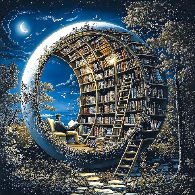MINIWAN Magic Moon Library Jigsaw Puzzles by MINIWAN
