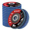 EZARC Flap Discs 60 Grit, 4.5" x 7/8" High Density Jumbo Zirconia Flap Sanding Disc Type 29 for Sanding, Rust Removal, Finishing, Grinding, Deburring (12 Pack)