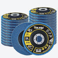 TOLESA Flap Discs 4 1/2 for Angle Grinder, 80 Grit Type 29 Zirconia Grinding Disc for Stainless Steel, Sheet Metal, Cast Iron (24 Pack)