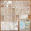 Stencils for Crafts Reusable Texture Branches Background Stencil Vintage by MYJMN