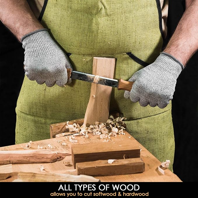 BeaverCraft Draw Knife DK1-4,3" Straight Shave Wood Carving Tools Woodworking Hand Tool Wood Carving Draw Knife (DK1s)