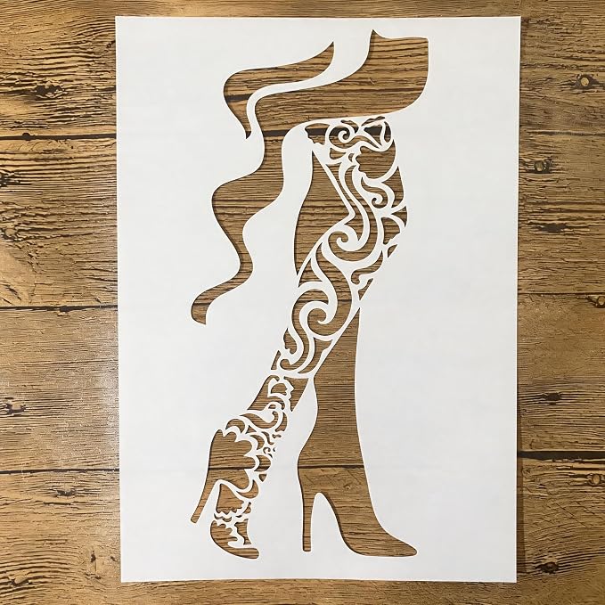 TIAMECH A4 Reusable High Heel Shoes Stencil by TIAMECH