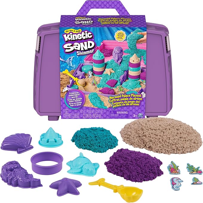 Kinetic Sand Mermaid Palace Set, Moldable Play Sand Sensory Toys, Ages 3+ | by Unknown