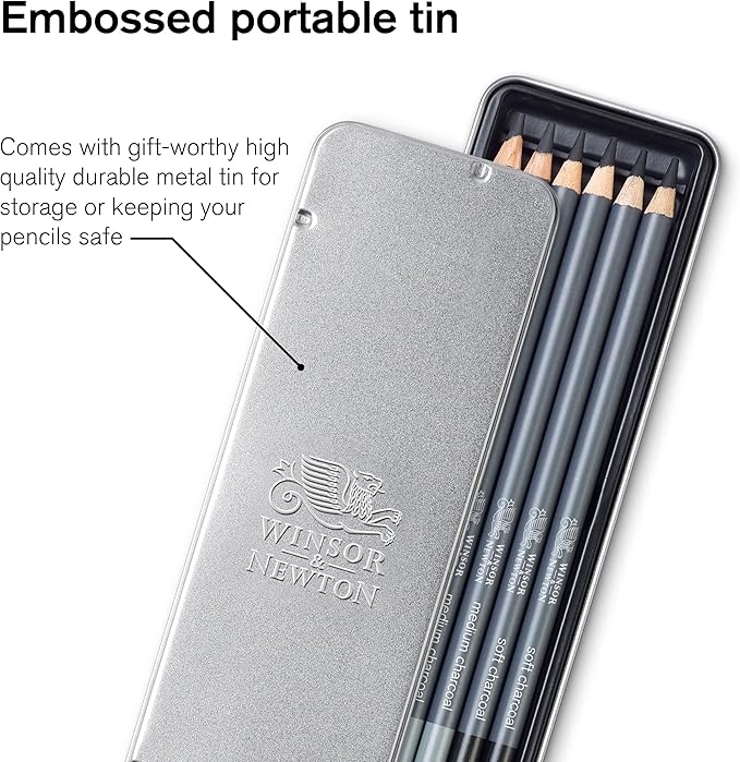Winsor & Newton Studio Collection, Charcoal Pencils - Image 6