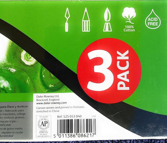 Daler-Rowney Simply Canvas Panel, 12x16 inches, 3 Pack - Image 4