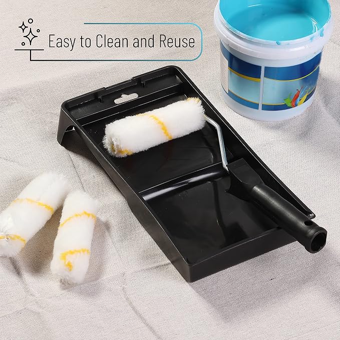 Bates- Paint Tray Set, Paint Roller Kit, 4 Inch Roller Set, Small Paint Roller - Image 5