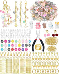 FIVEIZERO 387Pcs Charms Lip Gloss Keychain Making Kit, Charm Making Kit by FIVEIZERO