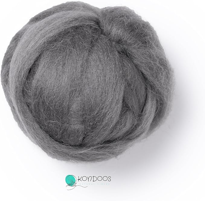 Kondoos Natural Wool roving, 2 OZ. Best Wool - Image 4