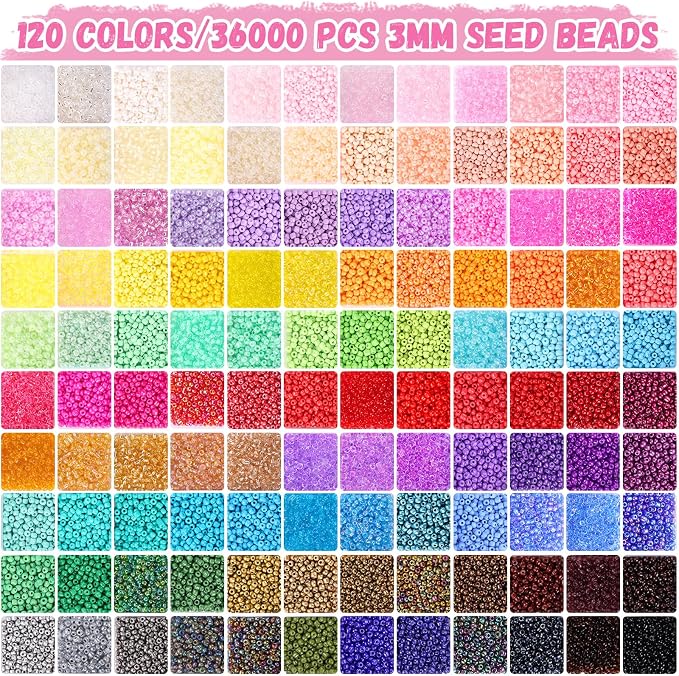 Funtopia 3mm 37000pcs+ Seed Beads - Image 2