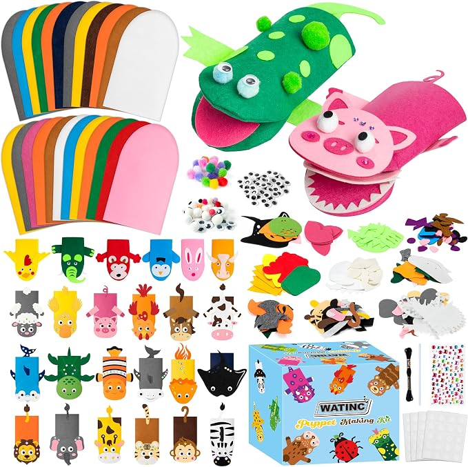 WATINC 24Pcs Hand Puppet Making Kit by WATINC