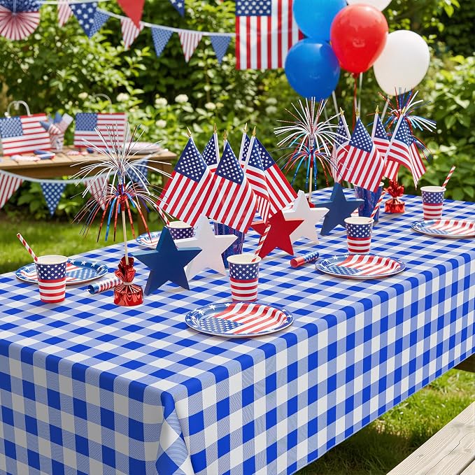 Smiry Rectangle Table Cloth, Waterproof Vinyl Tablecloth - Image 2