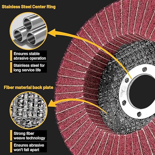 10Pcs 120 & 240 Grit Scour Flap Disc 4 1/2 Inch Coarse Polishing Grinding Wheel for Metal Stainless Steel Angle Grinder Scouring Pads Scuff Sanding Discs Paint Rust Remover
