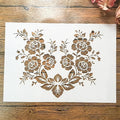 TIAMECH A4 Rose Branch Stencil for Painting | Reusable by TIAMECH