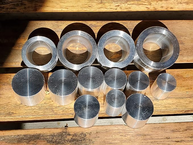 Coin Ring Punch & Spacer Set | Hole Punch Coin Jewelry Making Tool Swedish Wrap Method | Self Centering Coin Ring Punch Set | Swedish Die Wraps (4) with 9 Push Rods - Made in USA