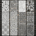 Geometric Texture Stencils for Crafts Reusable 12Pcs Stencils | DIY Art by Unknown