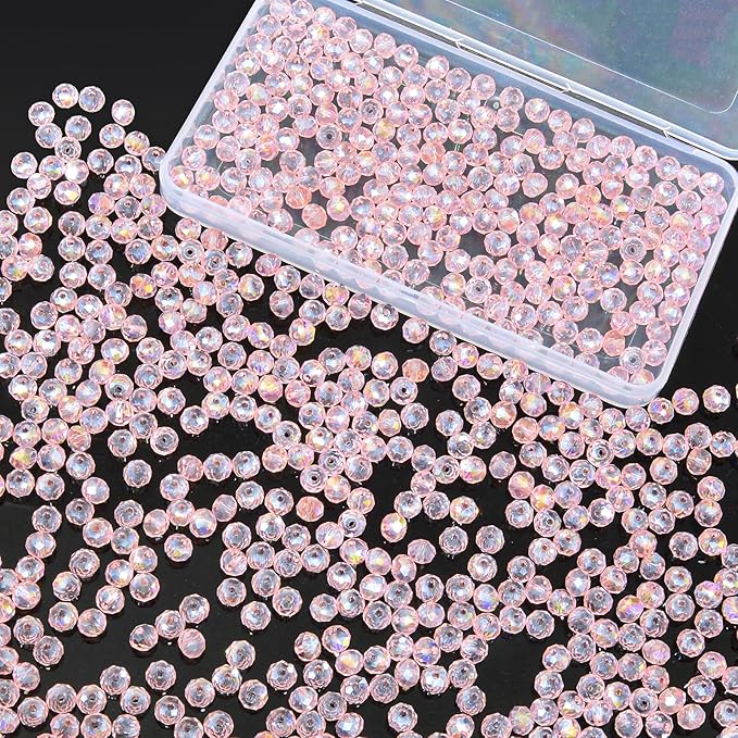 500Pcs 6mm Crystal Glass Beads for Jewelry Making Beads for Bracelets Necklace by Laopottbeads
