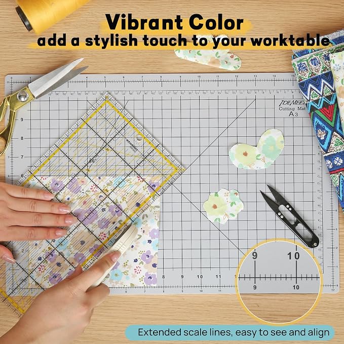 Premium Self Healing Cutting Mat 18'' x 12'', A3 Non-slip Sewing Mat - Image 3