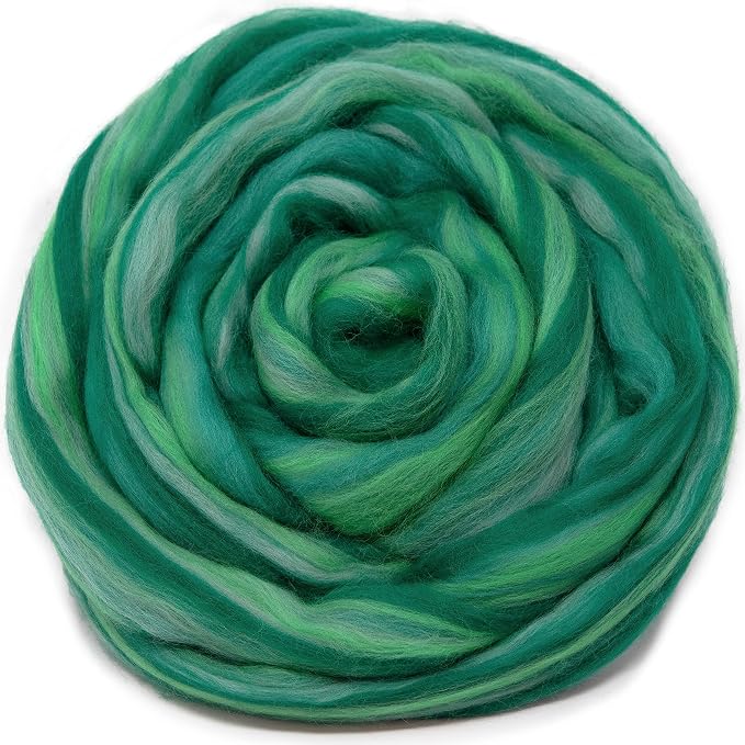 Festival Merino Wool Fiber. Colorful Combed top roving by LivingDreamsYarn