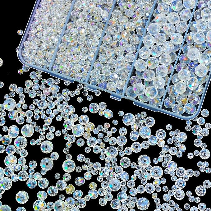 800Pcs 4/6/8/10mm Crystal Glass Beads by Laopottbeads