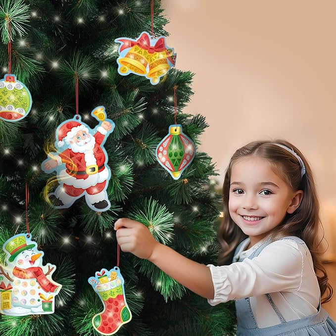 Imagimake Mirror Mosaic Christmas Kids Art Set | DIY Craft Kit | Foil Stickers - Image 6